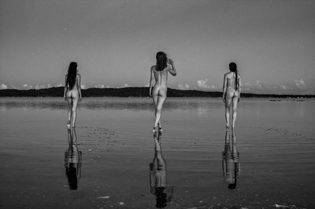 black and white reflections artistic nude photo by photographer themermaidx