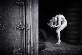 black and white tires artistic nude photo by photographer photo nurt