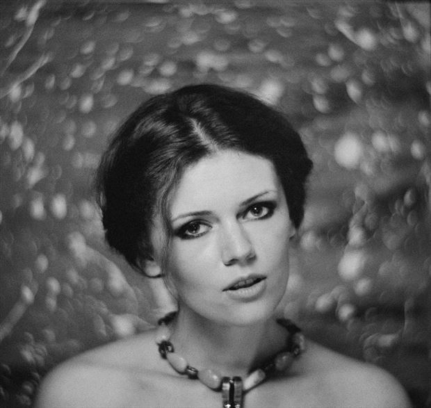 black and white vintage style photo by model kate ri