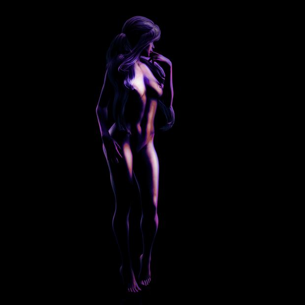 black velvet artistic nude artwork by artist tantographics