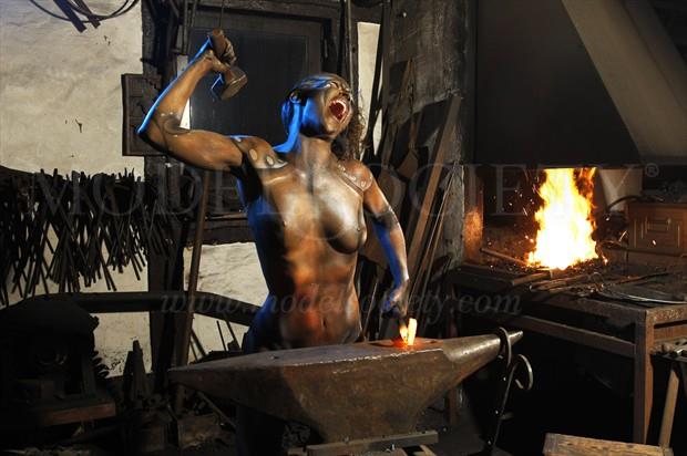 blacksmith artistic nude artwork by artist bodyart j d%C3%BCsterwald