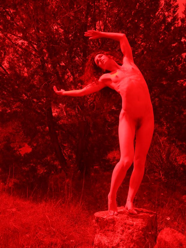 blood red rock artistic nude photo by photographer comet photos