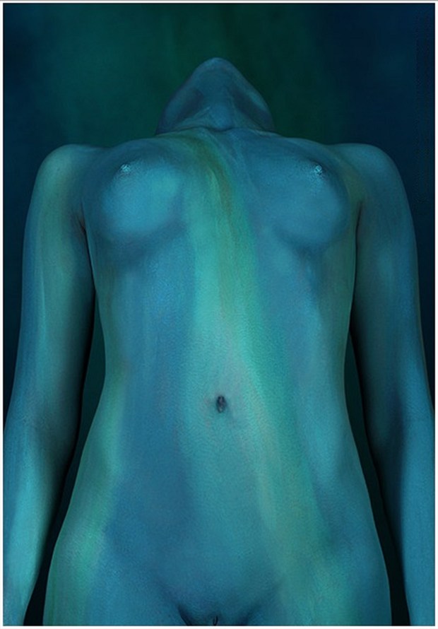 blue Artistic Nude Artwork by Model AgA Wi