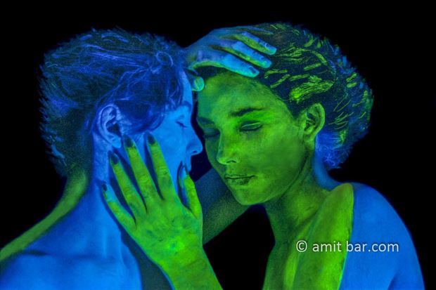 blue and green iii body painting artwork by photographer bodypainter