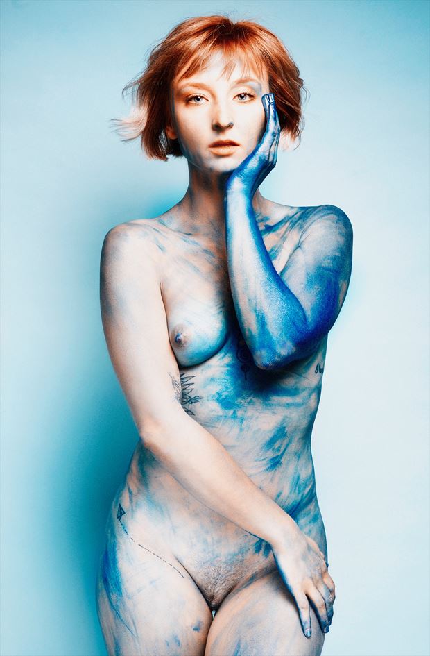 blue artistic nude photo by photographer stromephoto