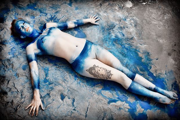 blue artistic nude photo by photographer stromephoto