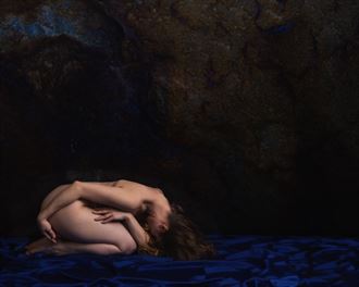 blue cave artistic nude artwork by model flos lunae
