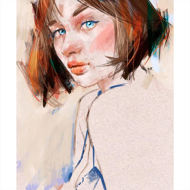 blue eyes digital artwork by artist jond