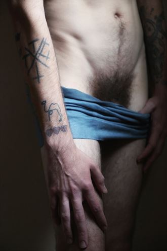 blue fade artistic nude photo by photographer ashleephotog