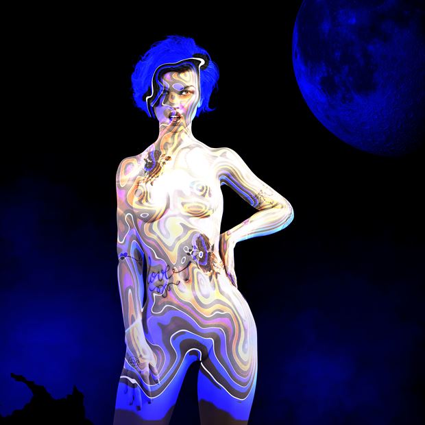 blue moon artistic nude artwork by artist tantographics