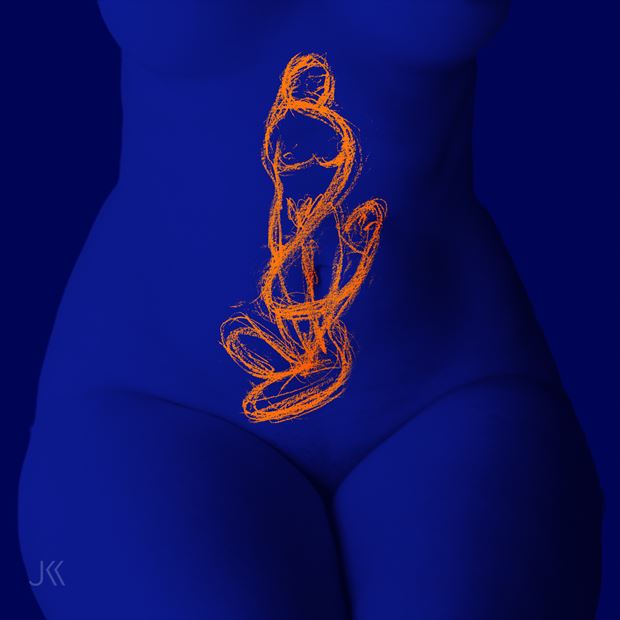 blue orange 1 artistic nude photo by photographer jankarelkok