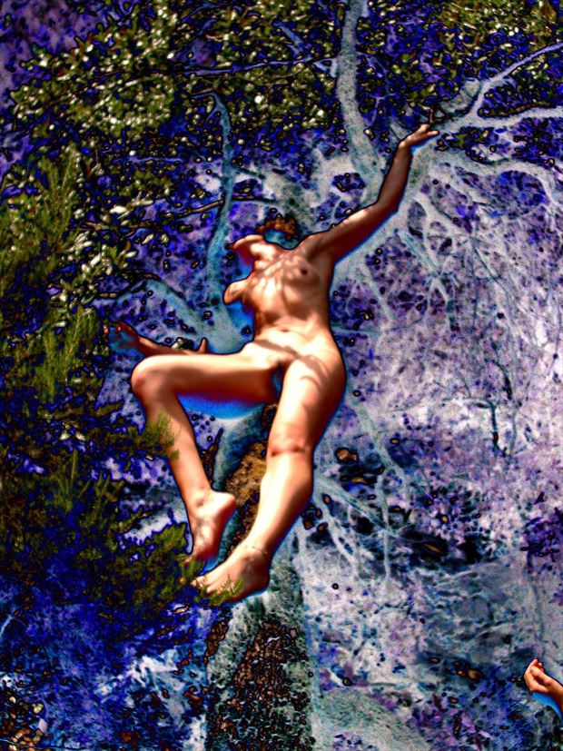 blue tree artistic nude photo by photographer joseph auquier