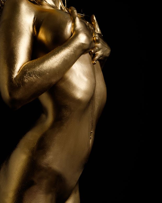 body in gold artistic nude photo by photographer alejandro vaccarili