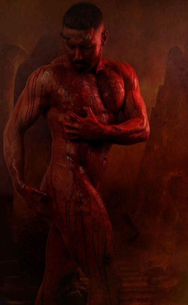 body painting horror photo by model joshenton