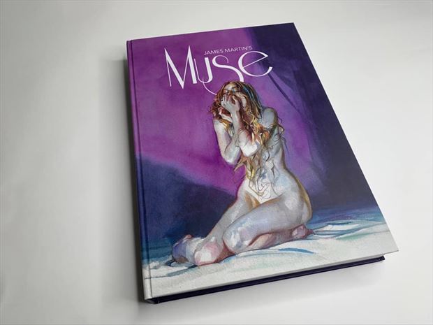 book cover of muse by james martin artistic nude artwork by model the_preraphaelite_woman