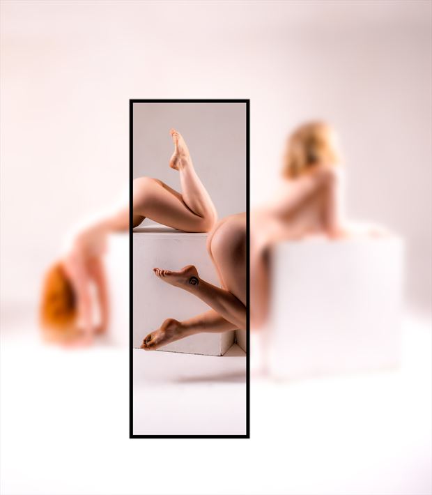 bottoms up boxed artistic nude artwork by photographer neilh
