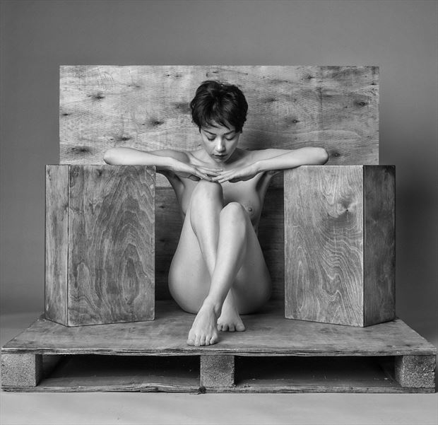 boxed in artistic nude artwork by photographer richard byrne