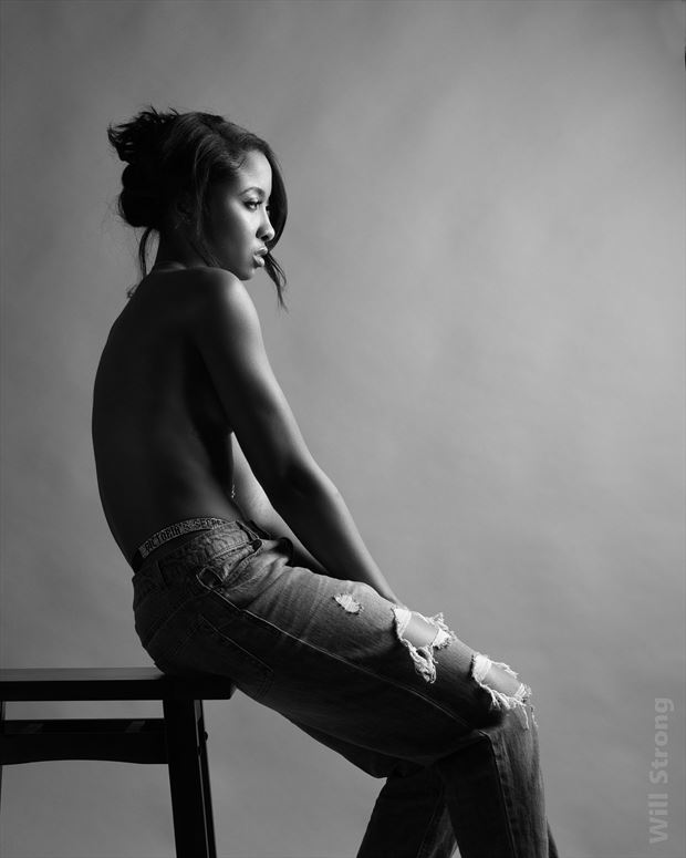 brea in studio sensual photo by photographer william h strong