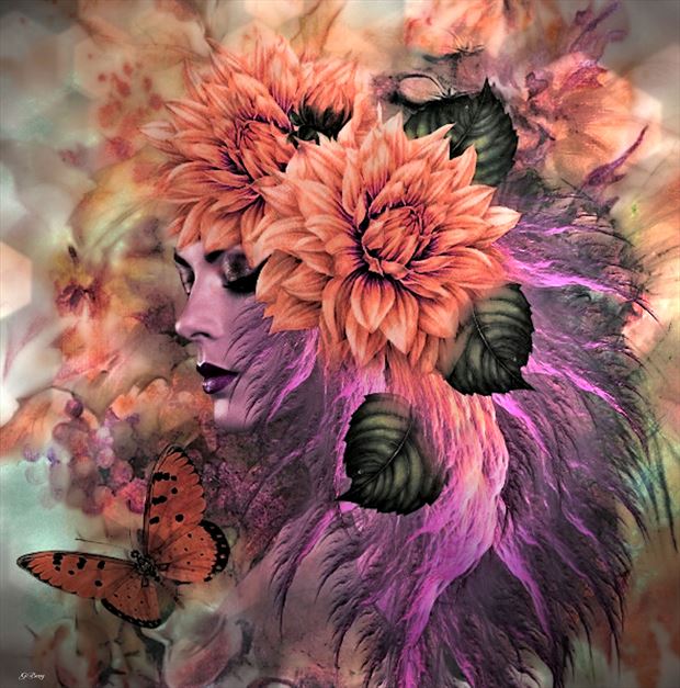 breeze blowing with fragrance 003 surreal artwork by artist gayle berry