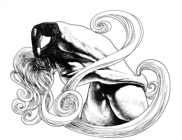 brooke swirls artistic nude artwork by artist subhankar biswas