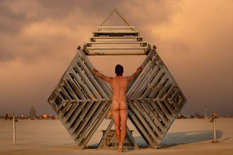 burning man 2023 artistic nude photo by model shawn alfie 