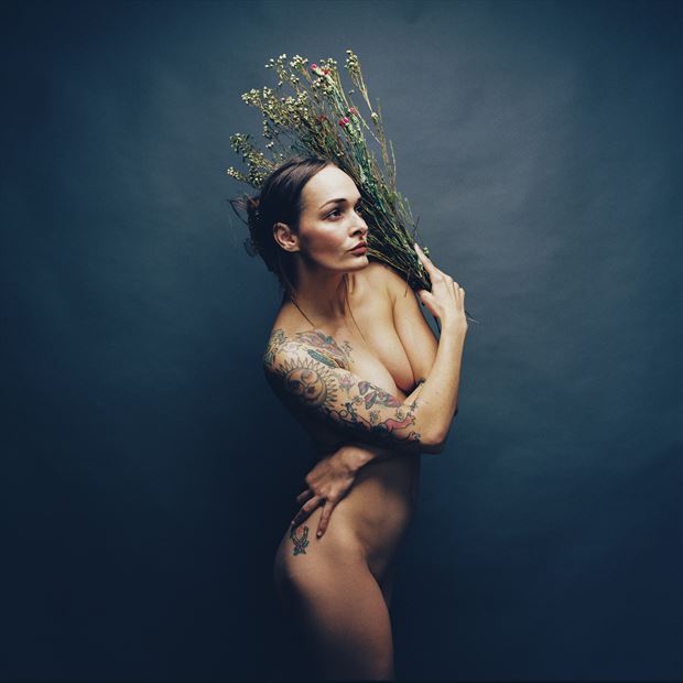buying my own flowers artistic nude photo by model ayeonna gabrielle