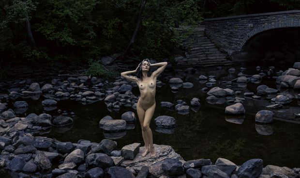 by the river artistic nude photo by model ayeonna gabrielle
