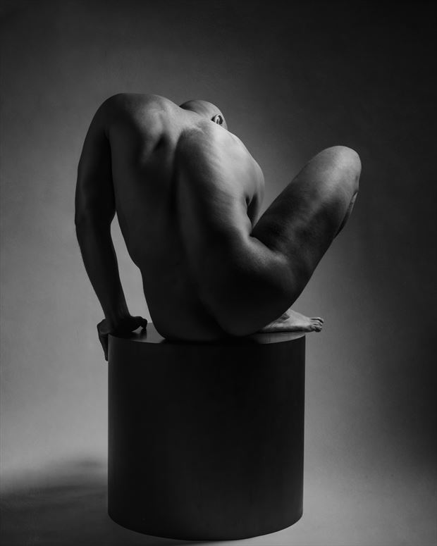 cameron seated 2022 artistic nude photo by photographer david clifton strawn