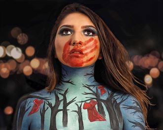 campaign for missing murdered indigenous women body painting photo by photographer sd_fineart