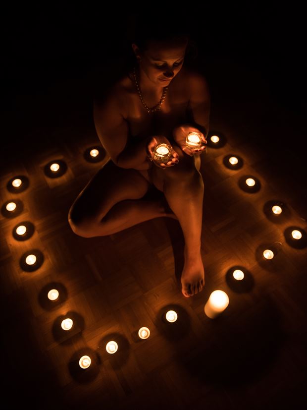 candle light and me artistic nude photo by photographer arcis