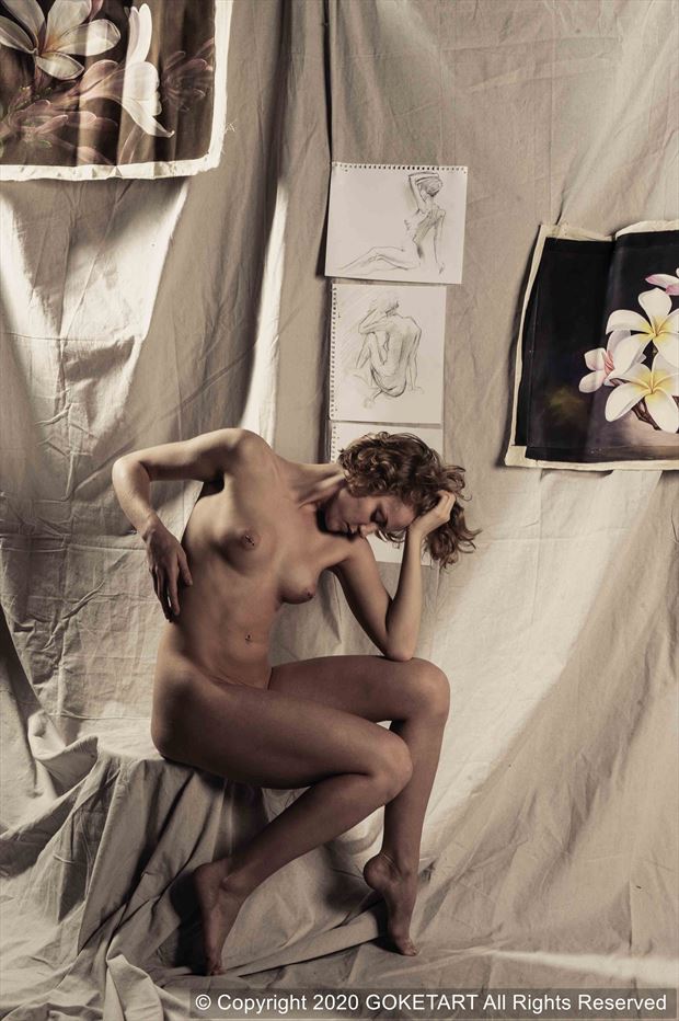 canvas artistic nude artwork by model kaye