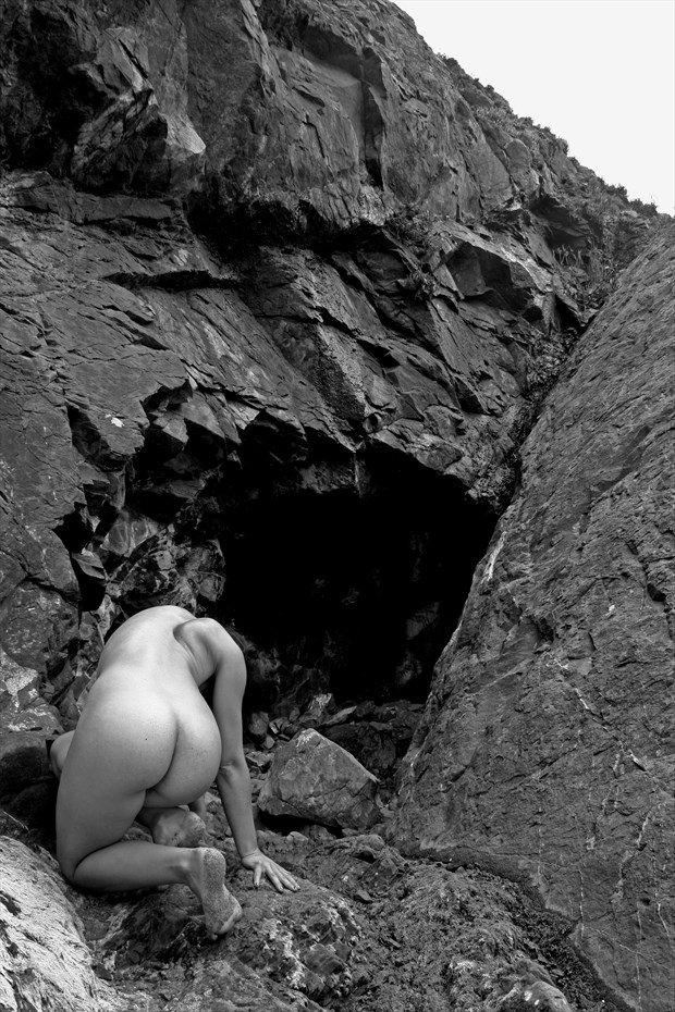 cave in artistic nude photo by model a k arts