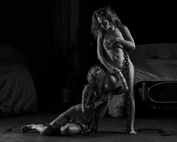 chained together artistic nude photo by photographer kreative light