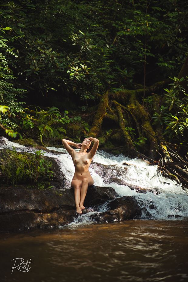 chasing waterfalls artistic nude photo by photographer rhett