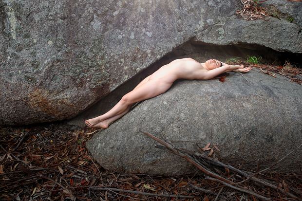 cheyanne on rocks artistic nude photo by photographer john matthews