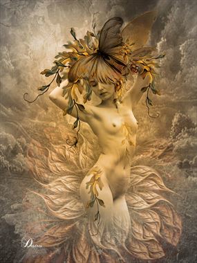 chryseis the golden artistic nude artwork by artist digital desires