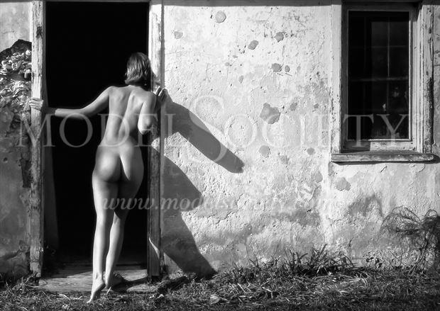 claudia by the door artistic nude photo by photographer john o