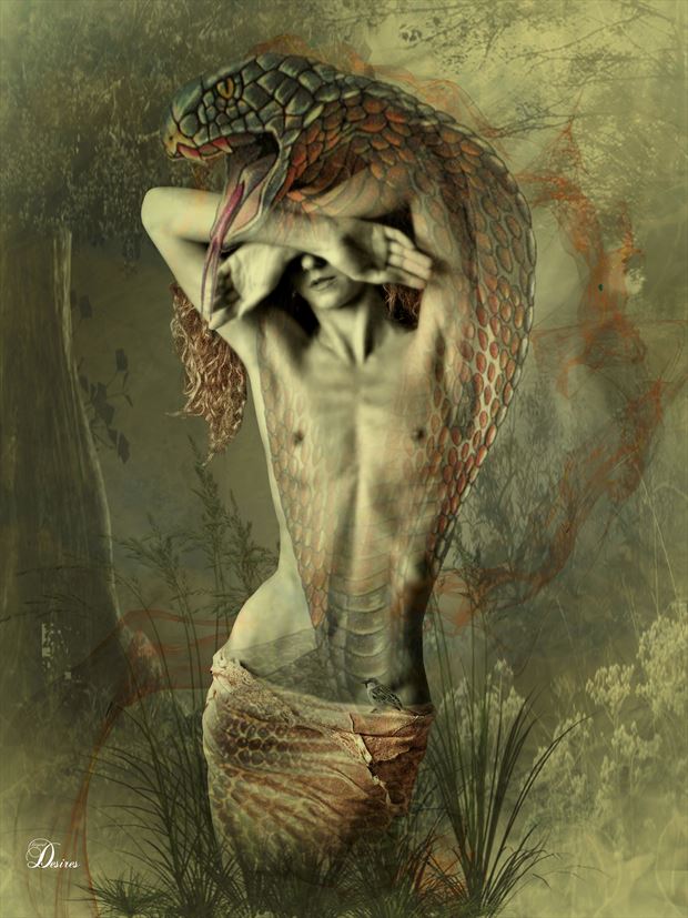 cobra artistic nude artwork by artist digital desires