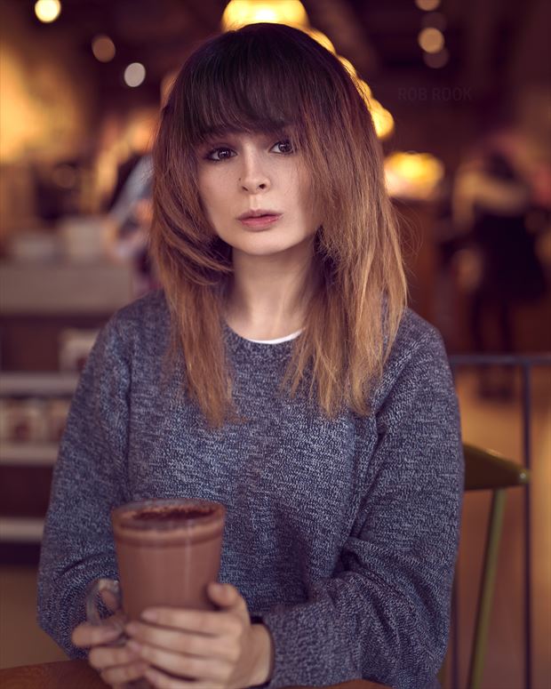 coffee shop portrait experimental photo by model kitty dawson