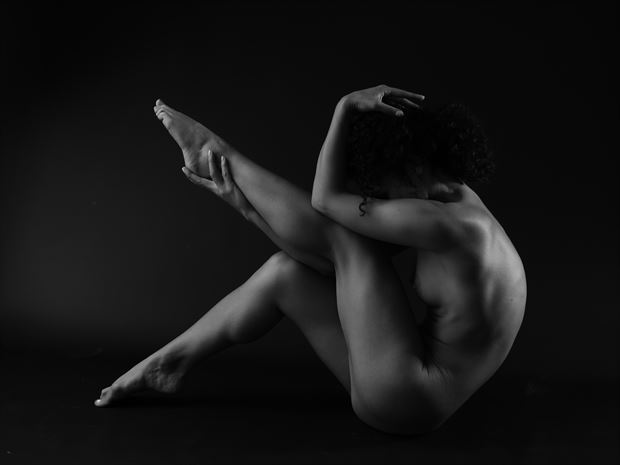 coiled artistic nude photo by photographer shadows and light 