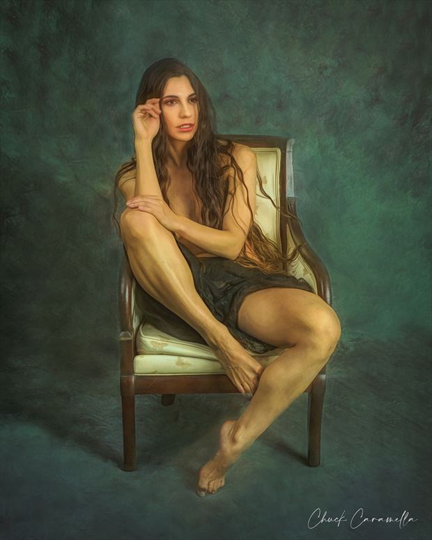 collaborating artistic nude photo by artist charles caramella
