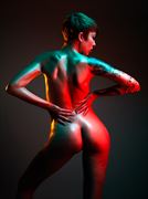 color gel artistic nude photo by model mannequin madi