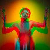 colorful body shapes artistic nude artwork by model jessa ray muse
