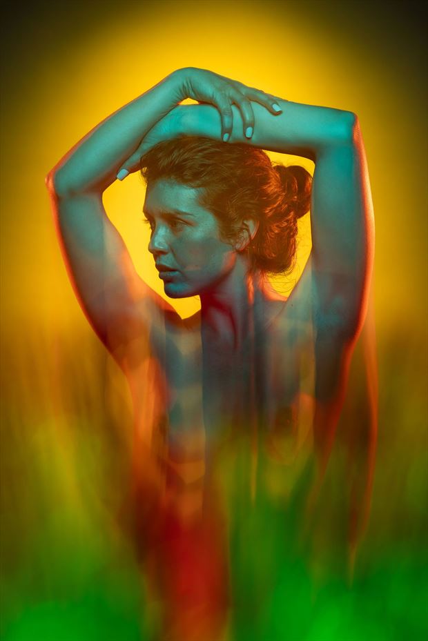 colorful portrait artistic nude photo by model jessa ray muse