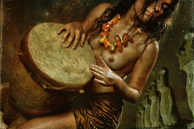 cosmic drummer artistic nude photo by photographer mykel