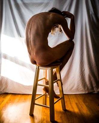 cower artistic nude artwork by artist oliver frost