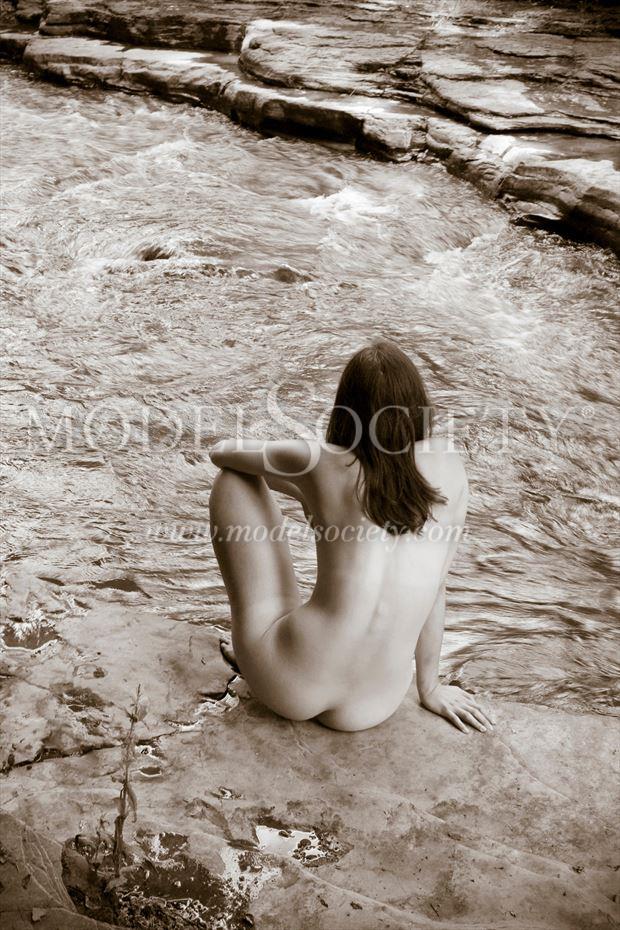 creekside artistic nude photo by photographer michael grace martin