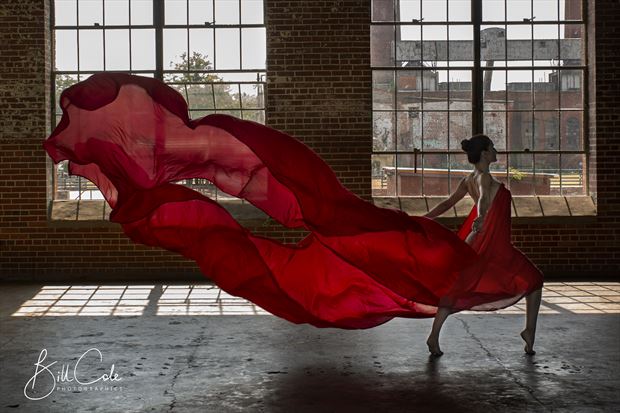 dakota in red sensual photo by photographer bill cole