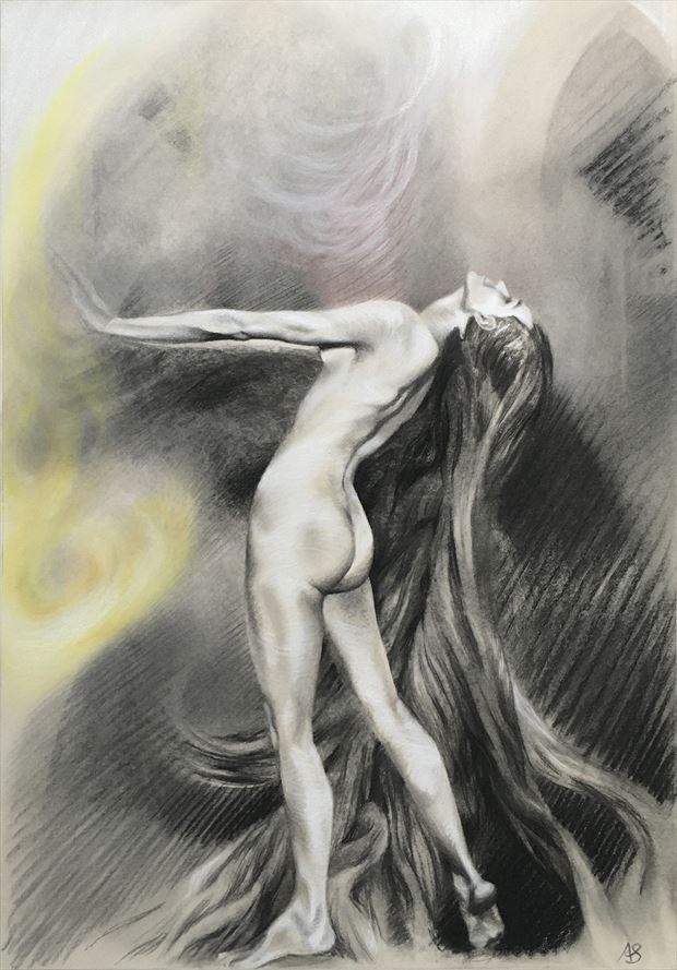danae artistic nude artwork by artist axelsaffran