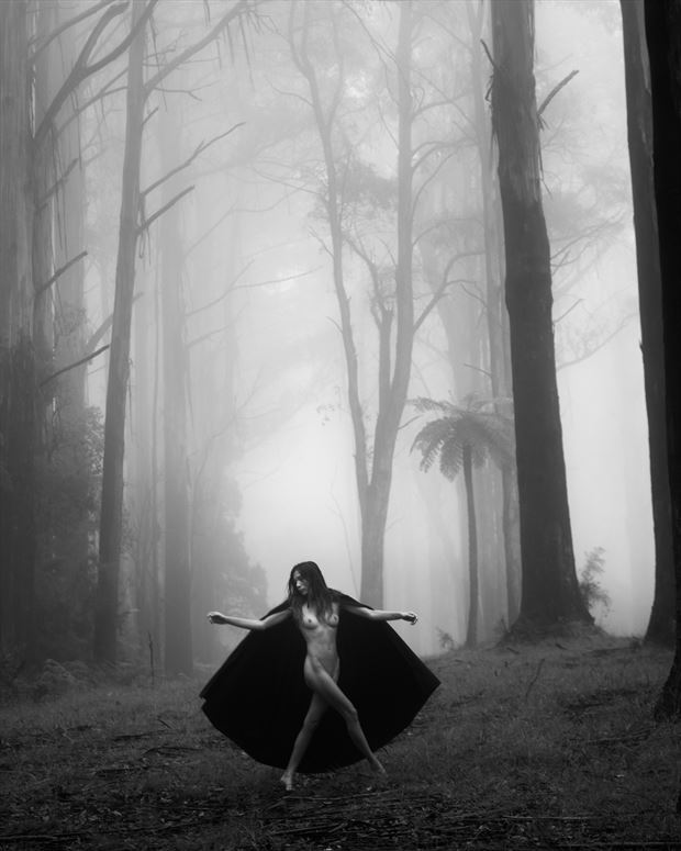 dancing in the mist artistic nude photo by photographer damian diviny